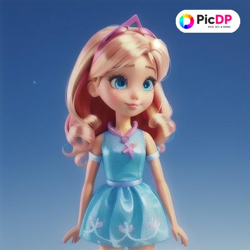 100 Barbie DP to transform Your Social Media Profile with Irresistible Glamour! 1 barbie girl in blue frock dp